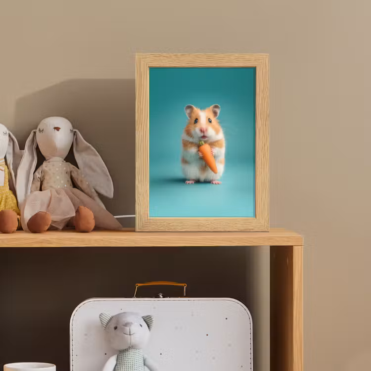 Hamster - Wortel - Blauw Light Box met kabel klein -sfeer2_kind