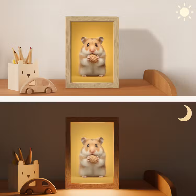 Hamster - Nootje - Geel - Knaagdier Light Box met kabel klein -sfeer3_kind