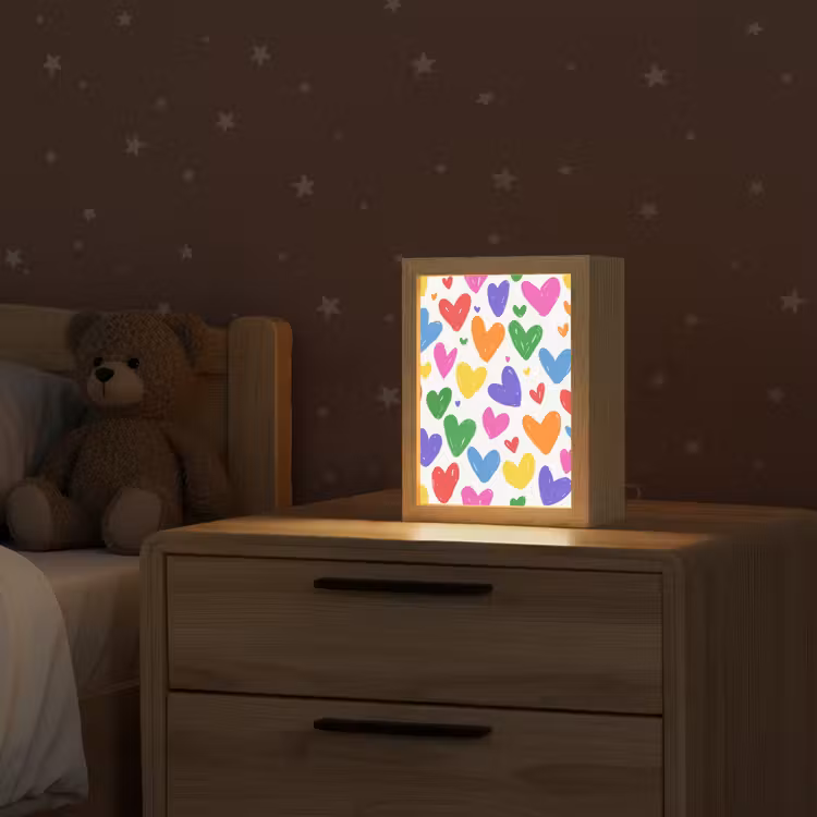 Hartjes - Patroon - Kleurrijk Light Box met kabel klein -sfeer1_kind