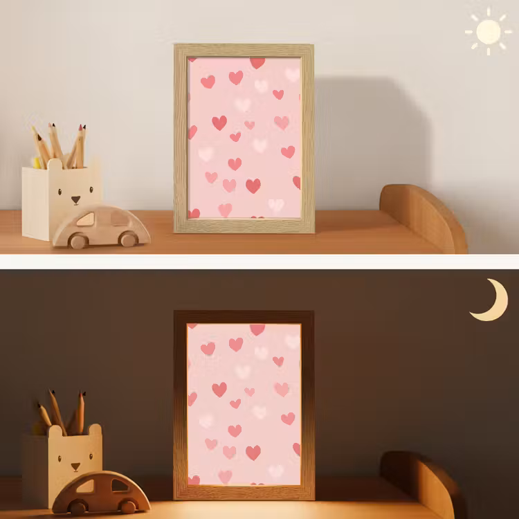 Hartjes - Patroon - Roze Light Box met kabel klein -sfeer3_kind