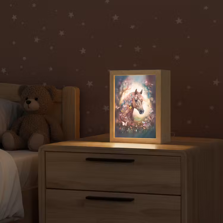 Paard - Natuur - Bloemen - Vlinders - Bos Light Box met kabel klein -sfeer1_kind