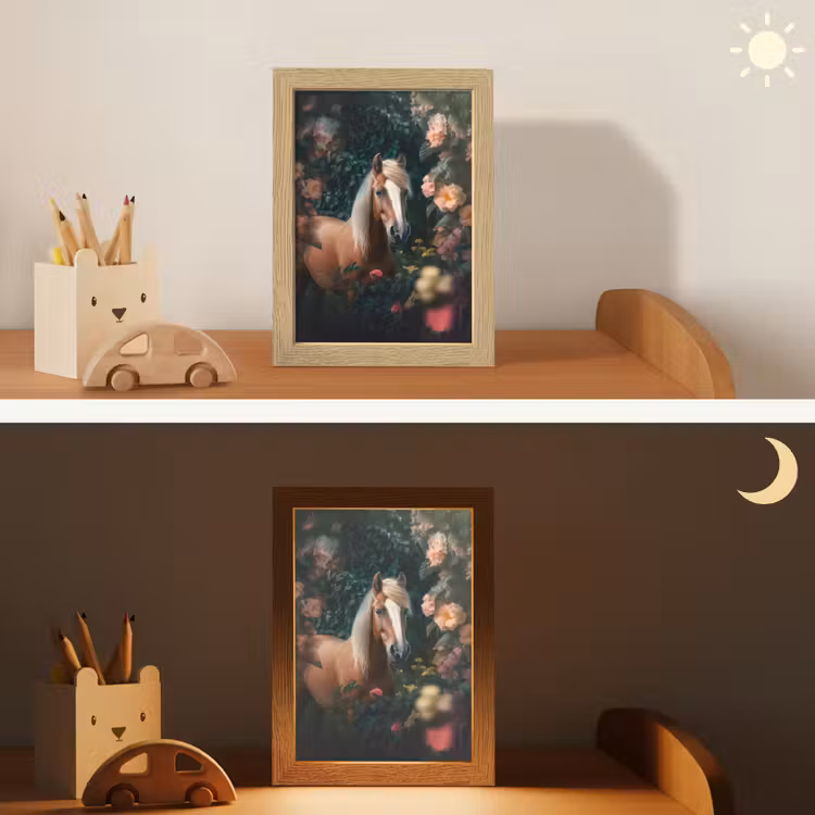 Paard - Natuur - Bloemen - Bos - Dieren Light Box met kabel klein -sfeer3_kind