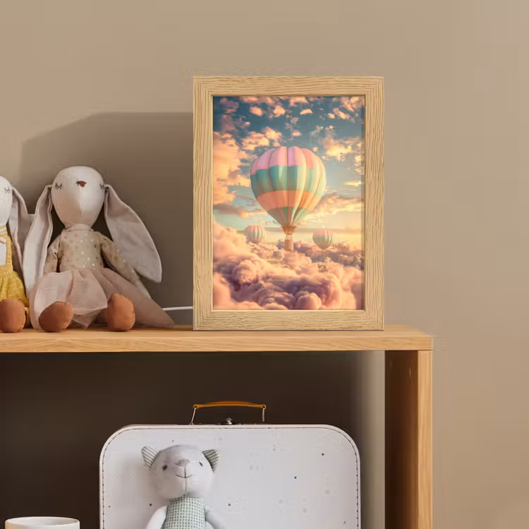 Luchtballon - Dromen - Wolken - Lucht Light Box met kabel klein -sfeer2_kind