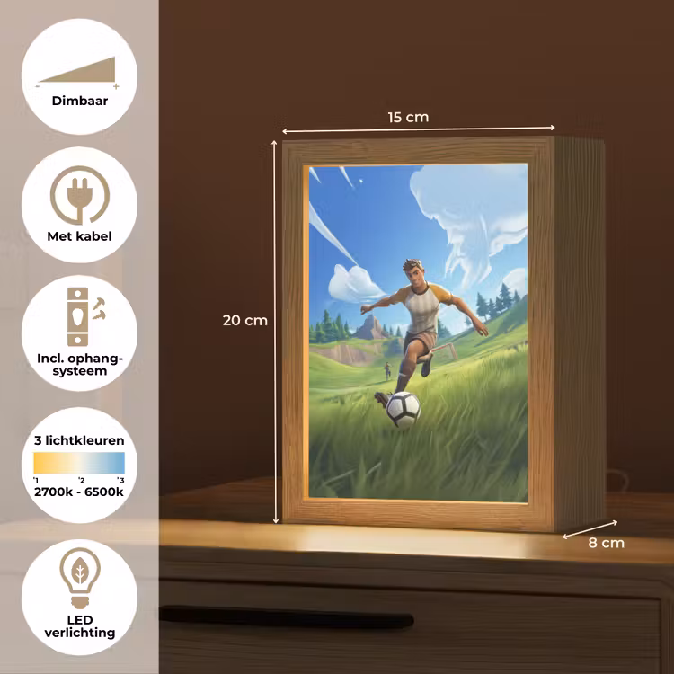 Illustratie - Voetbal - Game - Grasveld Light Box met kabel klein -USP_NL