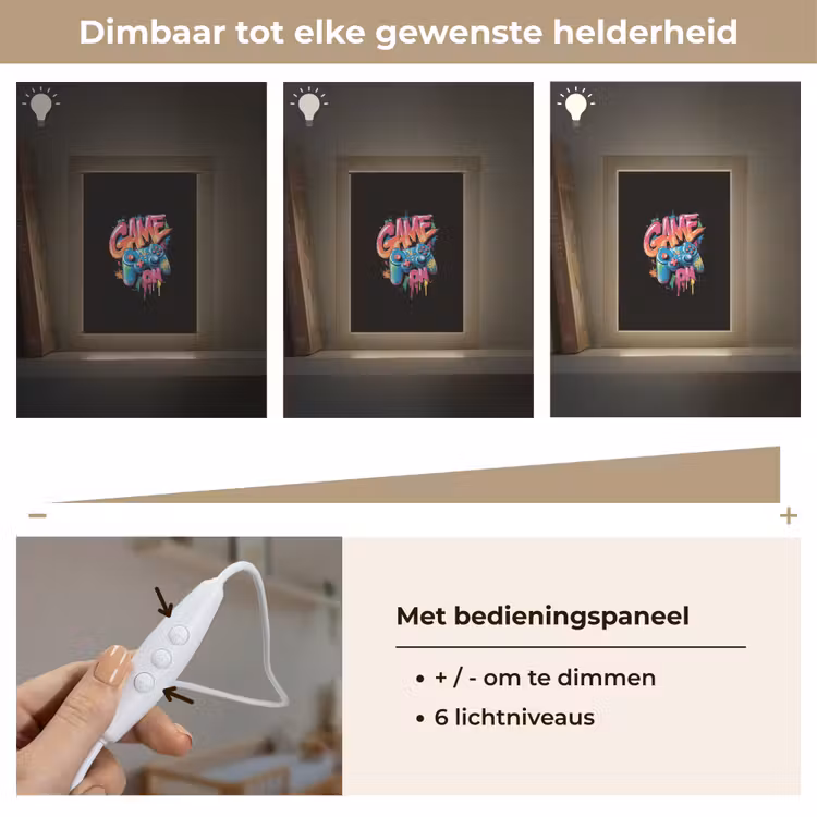 Illustratie - Graffiti - Kleurrijk - Controller Light Box met kabel klein -USP_dimbaarNL