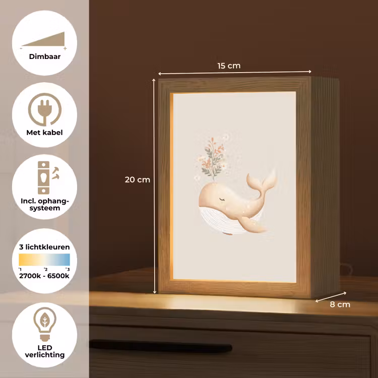 Illustratie - Minimalistisch - Illustratie - Bloemen Light Box met kabel klein -USP_NL