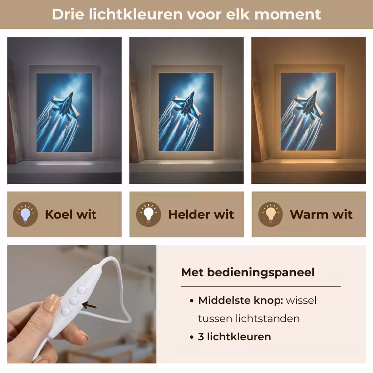 Straaljager - Blauw - Jongens Light Box met kabel klein -USP_lichtkleurNL