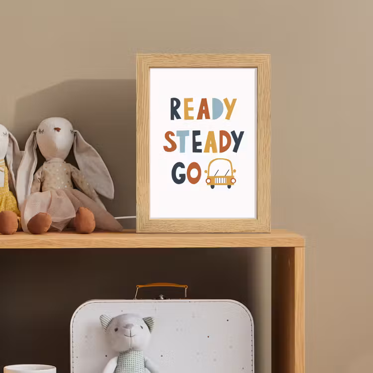 Kinderen - Auto - Wit - Quote - Ready Steady GO Light Box met kabel klein -sfeer2_kind