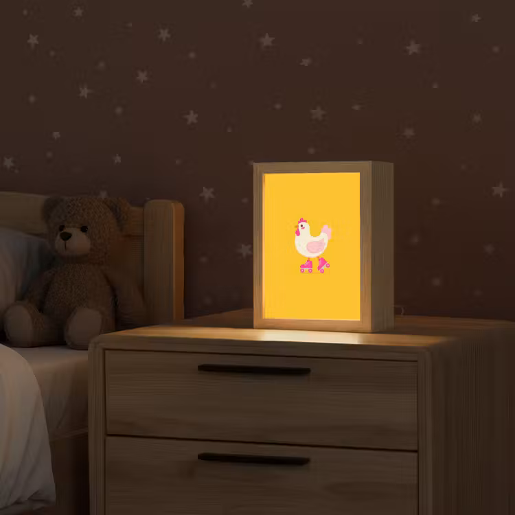 Kip - Rolschaatsen - Geel Light Box met kabel klein -sfeer1_kind
