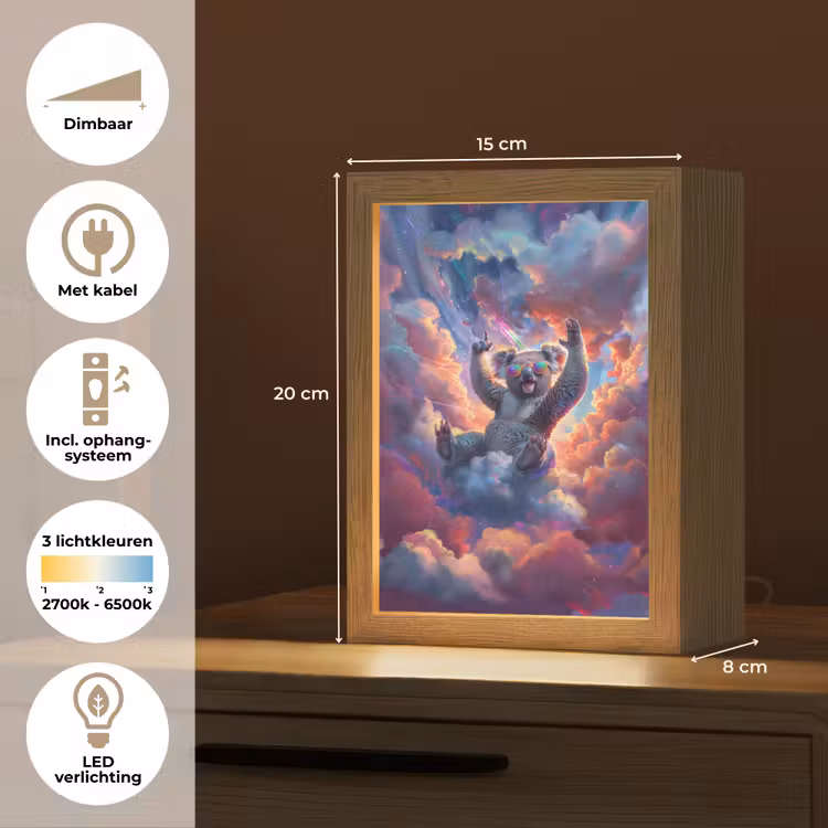 Koala - Dier - Zonnebril - Wolken Light Box met kabel klein -USP_NL