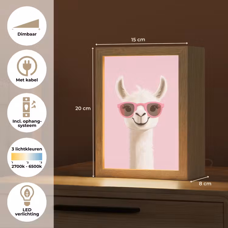 Lama - Zonnebril - Roze Light Box met kabel klein -USP_NL