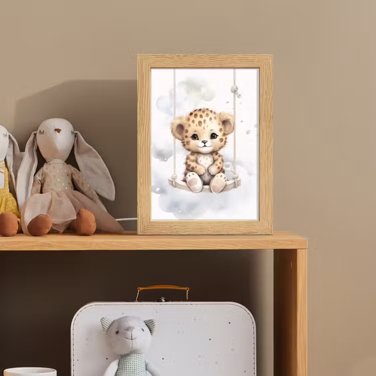 Luipaard - Dier - Kinderen Light Box met kabel klein -sfeer2_kind