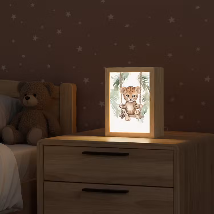 Luipaard - Dier - Kinderen - Jungle Light Box met kabel klein -sfeer1_kind