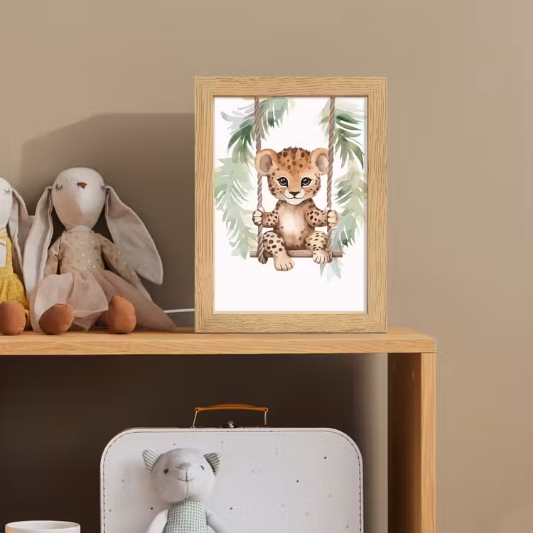 Luipaard - Dier - Kinderen - Jungle Light Box met kabel klein -sfeer2_kind