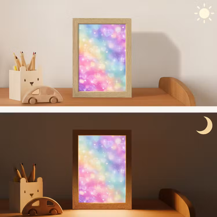 Licht - Regenboog - Hartjes Light Box met kabel klein -sfeer3_kind