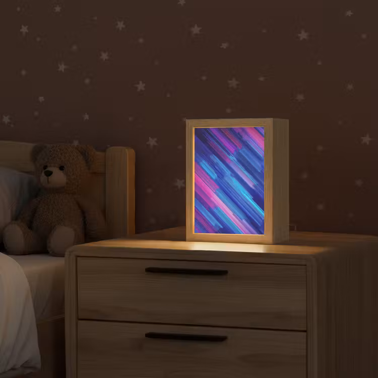Lijnen - Abstract - Patroon - Donkerblauw Light Box met kabel klein -sfeer1_kind