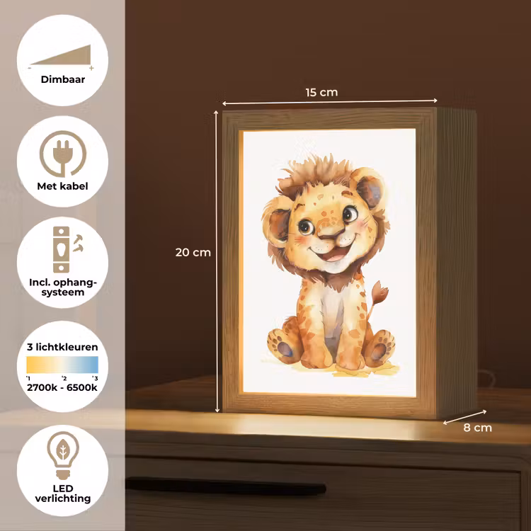 Leeuw - Baby dier Light Box met kabel klein -USP_NL