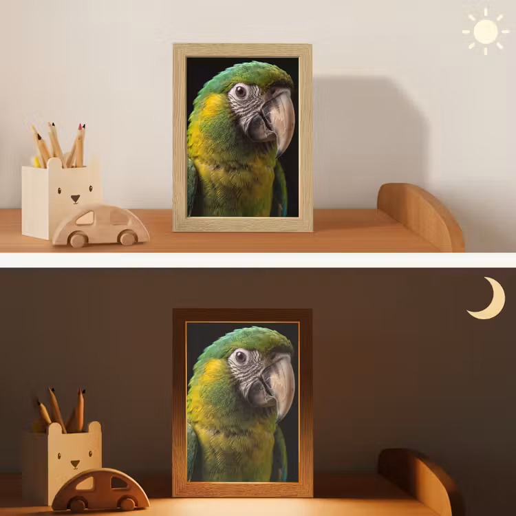 Ara - Portret - Groen Light Box met kabel (Kinderlampje) klein -sfeer3_kind