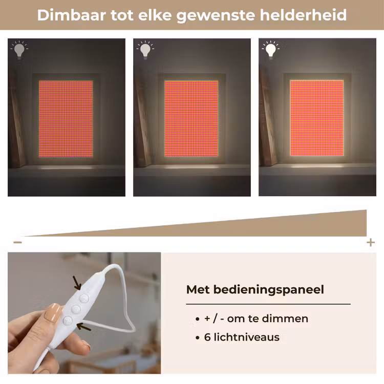 Modern - Stippen - Oranje Light Box met kabel (Kinderlampje) klein 904 -USP_dimbaarNL