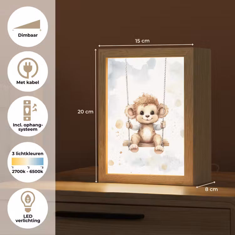 Aap - Dier - Kinderen Light Box met kabel klein -USP_NL