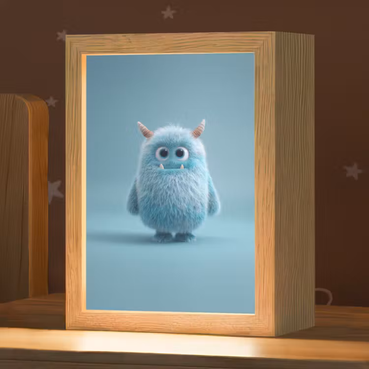 Monster - Blauw Light Box met kabel klein -zzz_3d_website