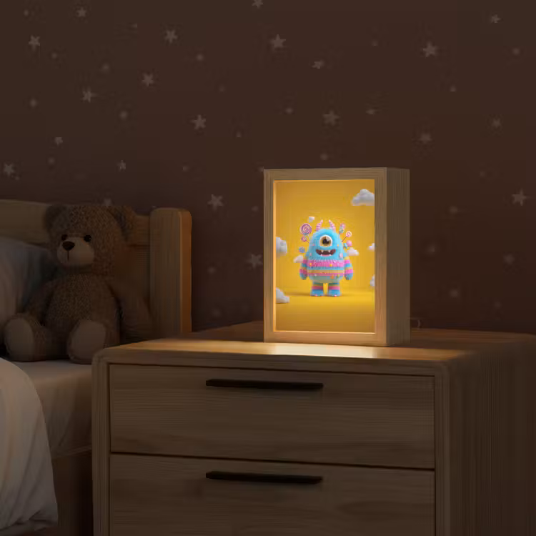 Monster - Snoep - Geel - Kleurrijk Light Box met kabel klein -sfeer1_kind