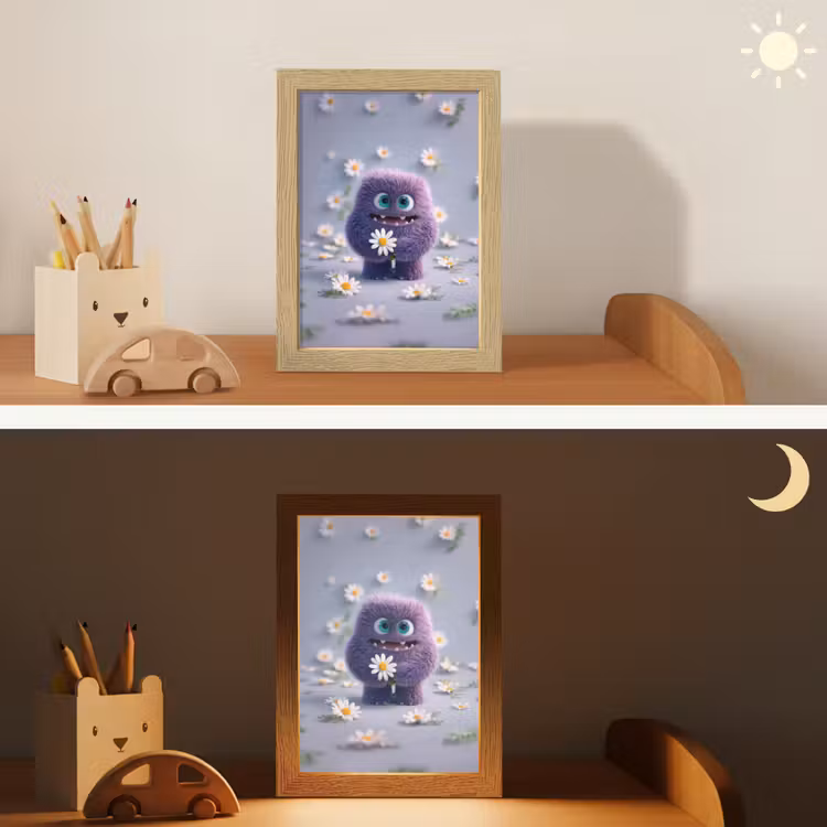 Monster - Paars - Madeliefjes Light Box met kabel klein -sfeer3_kind