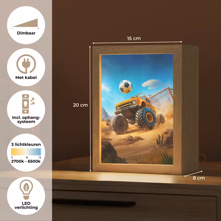 Monstertruck - Voetbal - Woestijn Light Box met kabel klein -USP_NL