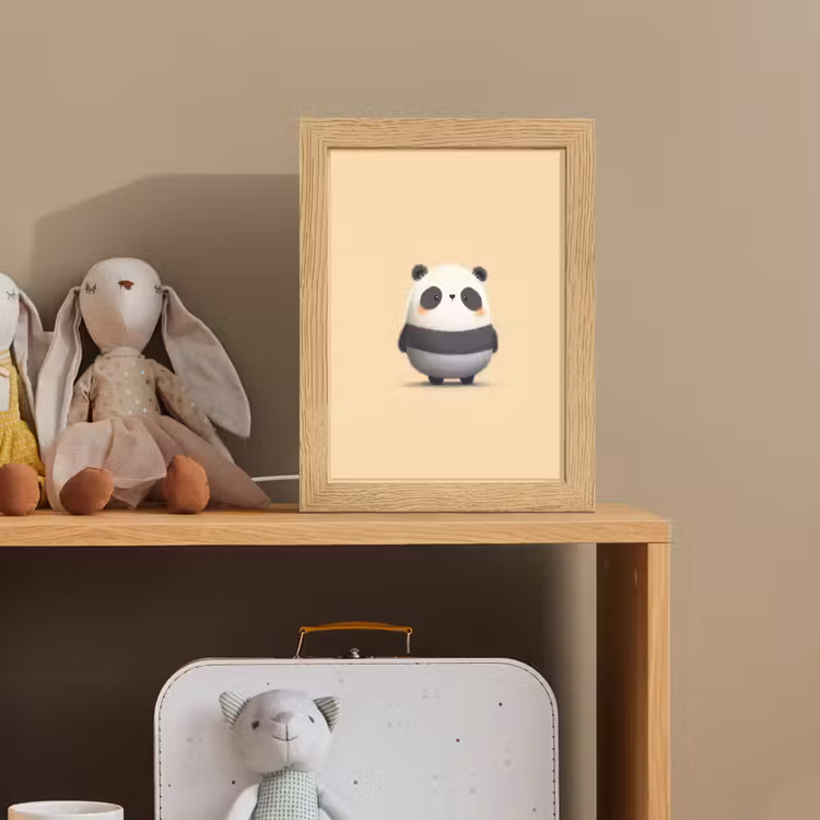 Panda - Beige - Minimalistisch Light Box met kabel klein -sfeer2_kind
