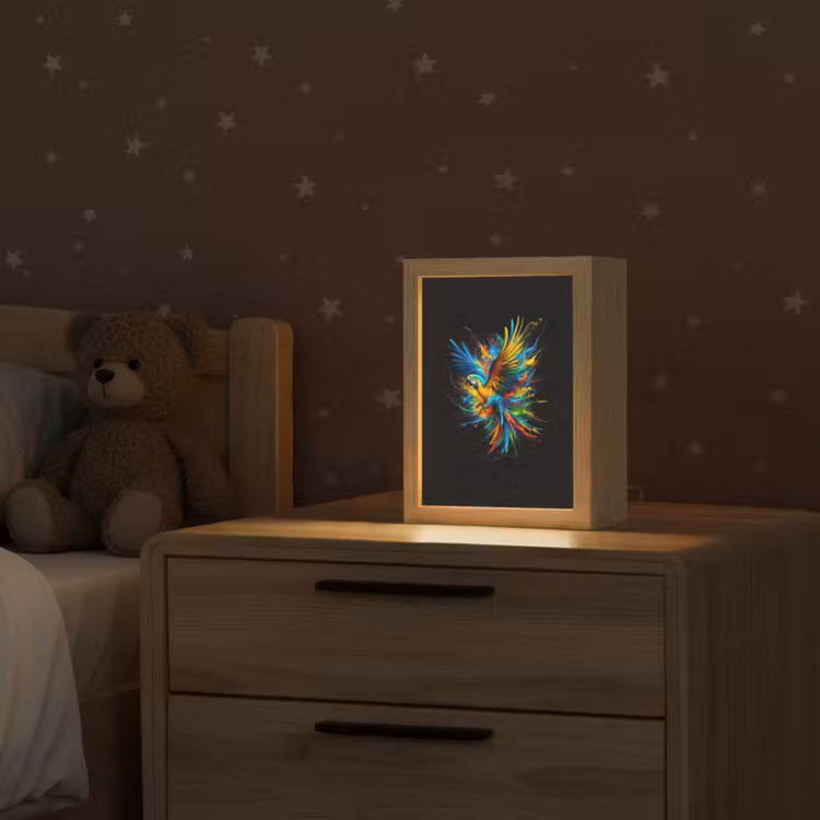 Papegaai - Vogel - Dier - Kleurrijk - Verf Light Box met kabel klein -sfeer1_kind