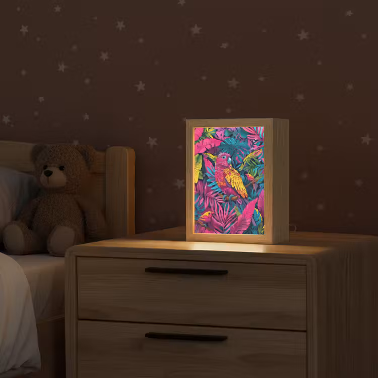 Papegaai - Tropisch - Jungle - Kleurrijk Light Box met kabel klein -sfeer1_kind