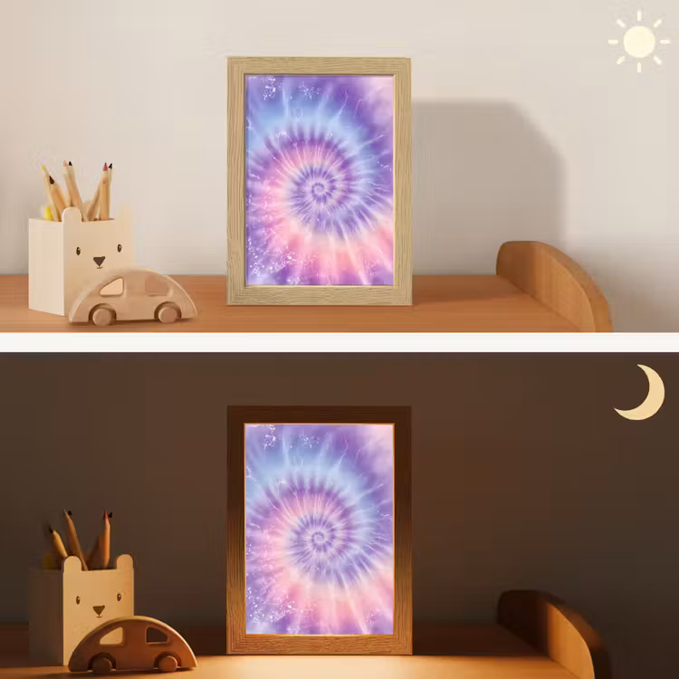 Pasteltinten - Paars - Spiraal - Marmer Light Box met kabel klein -sfeer3_kind