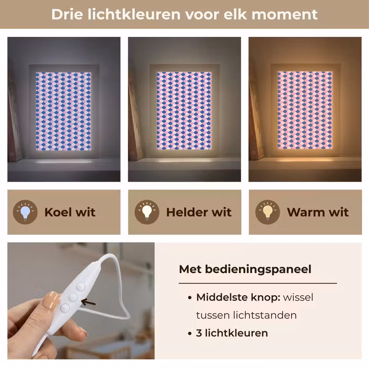 Patroon - Schubben - Blauw - Roze Light Box met kabel klein -USP_lichtkleurNL