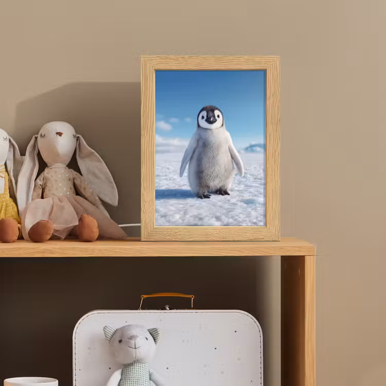 Pinguïn - Sneeuw - Landschap - Wit Light Box met kabel klein -sfeer2_kind