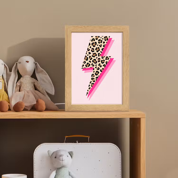 Stippen - Roze - Bliksem Light Box met kabel (Kinderlampje) klein -sfeer2_kind