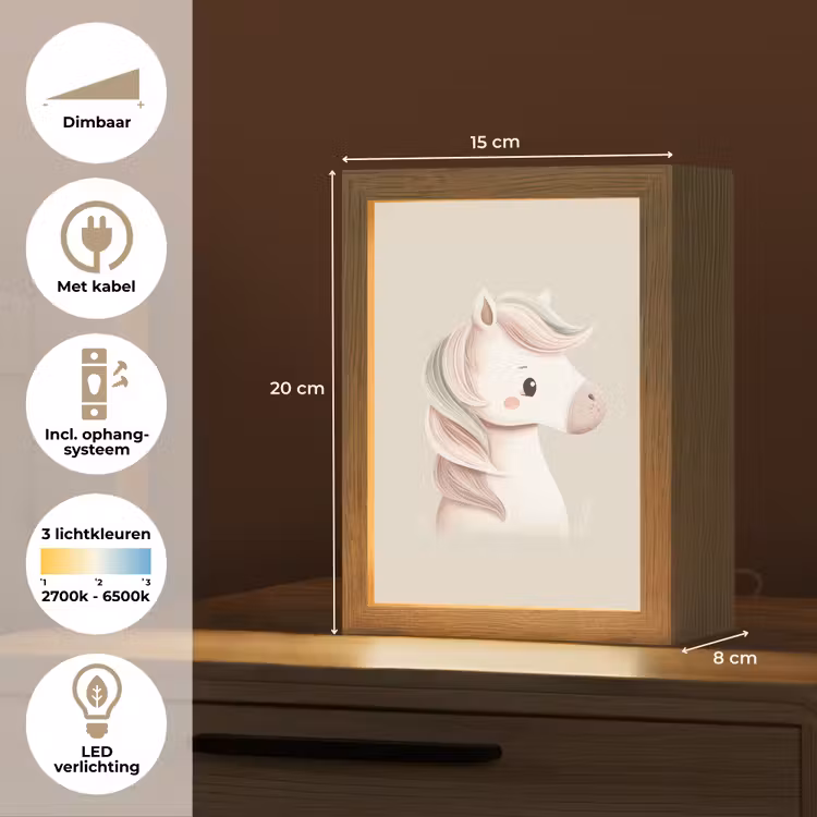 Pony - Minimalistisch - Pastel Light Box met kabel klein -USP_NL