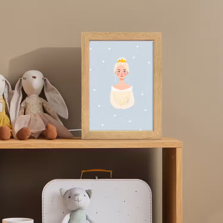 Prinses - Kroon - Blauw - Stippen Light Box met kabel klein -sfeer2_kind