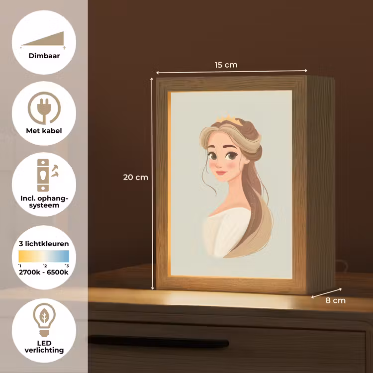 Prinses - Tiara - Groen Light Box met kabel klein -USP_NL