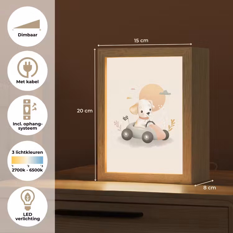 Puppy - Raceauto - Oranje Light Box met kabel klein -USP_NL