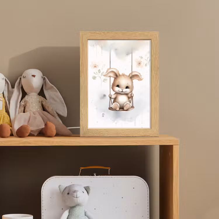 Konijn - Baby dier - Kinderen Light Box met kabel klein -sfeer2_kind