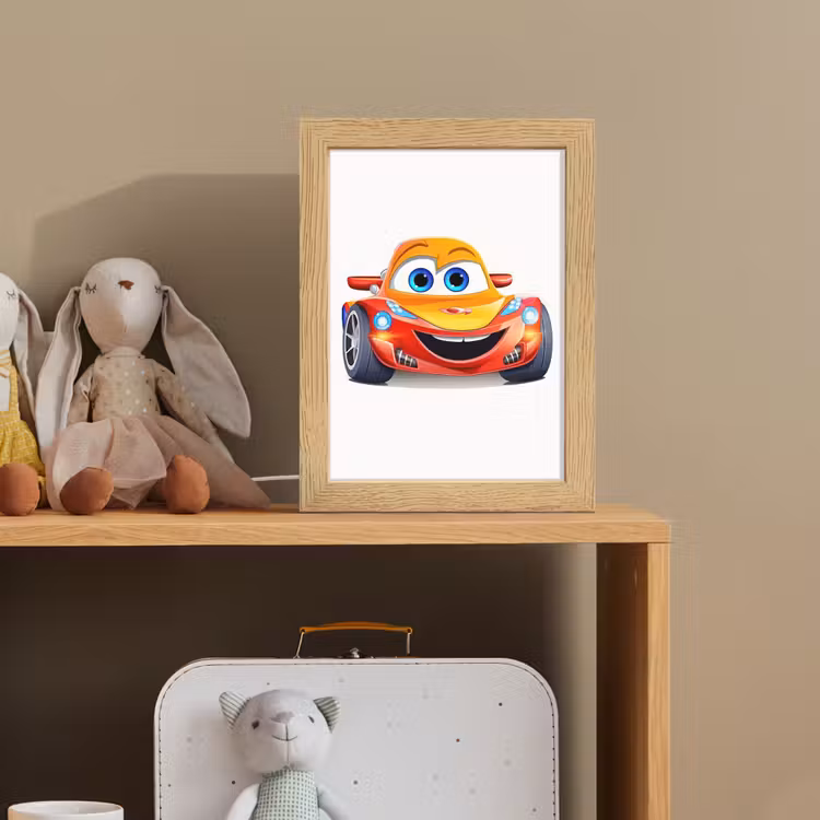 Raceauto - Oranje - Jongens - Kinderen - Auto Light Box met kabel klein -sfeer2_kind