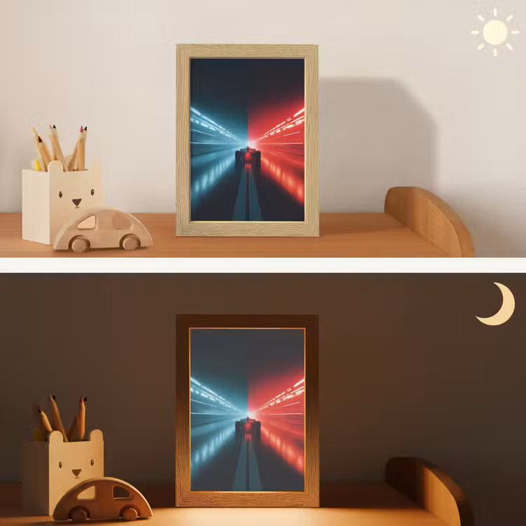 Raceauto - Rood - Blauw - Snelheid Light Box met kabel klein -sfeer3_kind