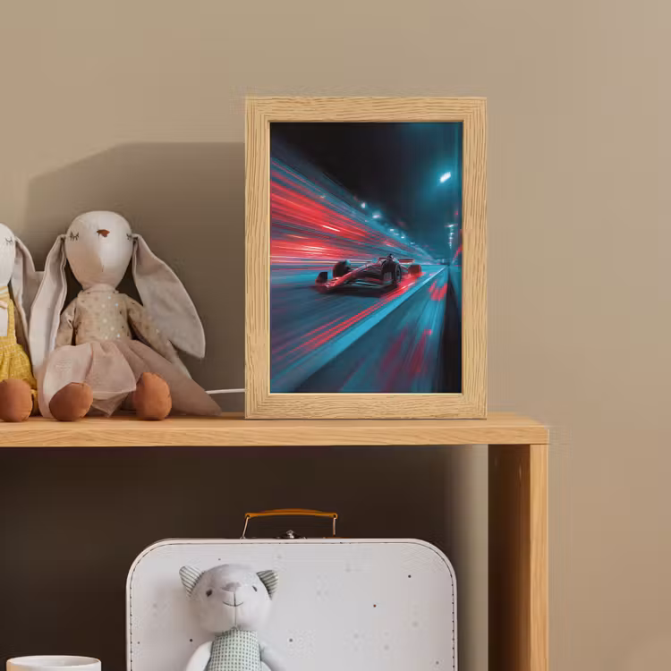 Raceauto - Rood - Snelheid Light Box met kabel klein -sfeer2_kind
