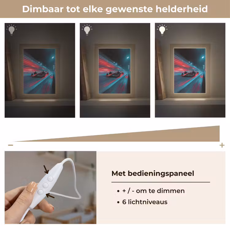 Raceauto - Rood - Snelheid Light Box met kabel klein -USP_dimbaarNL