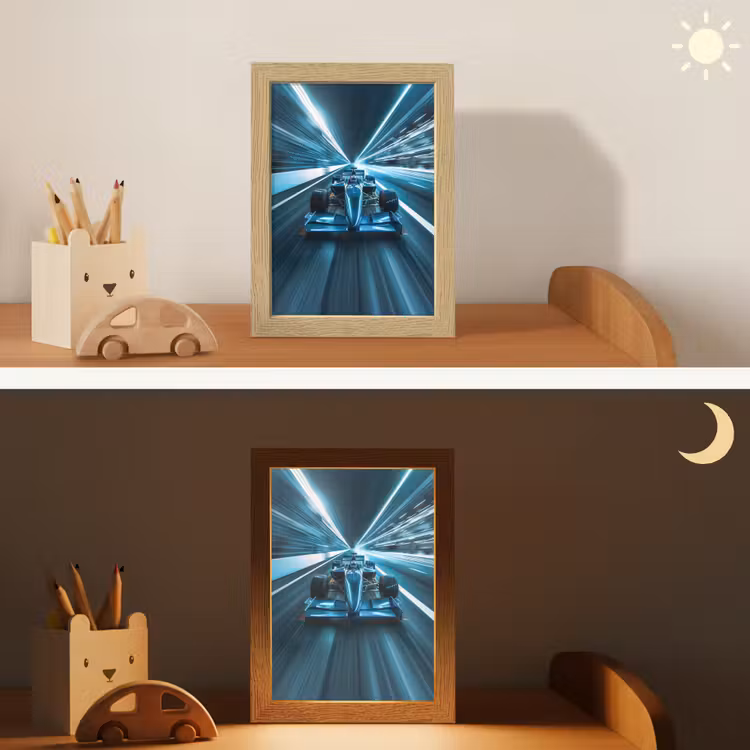 Race - Auto - Formule 1 - Jongens - Blauw Light Box met kabel klein -sfeer3_kind