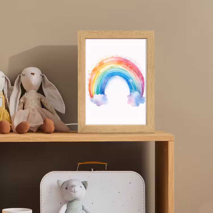 Regenboog - Kinderen - Meisje Light Box met kabel klein -sfeer2_kind
