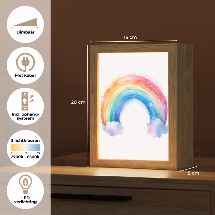 Regenboog - Kinderen - Meisje Light Box met kabel klein -USP_NL