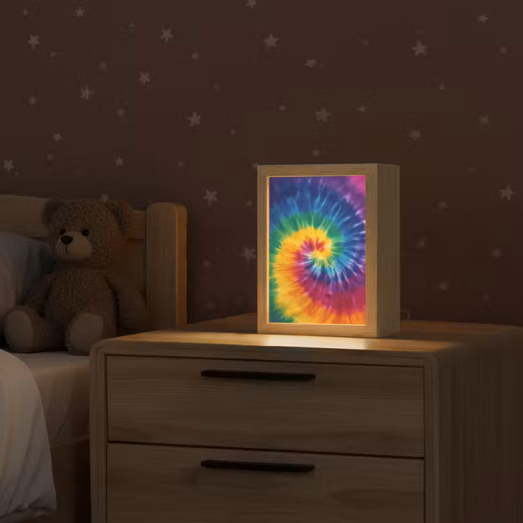 Regenboogkleuren - Spiraal - Kleurrijk Light Box met kabel klein -sfeer1_kind