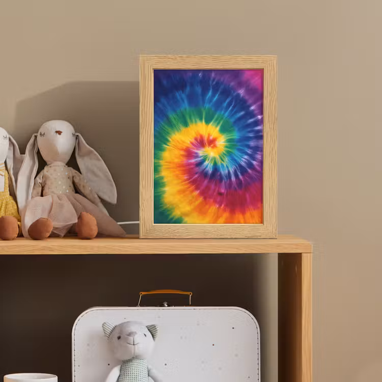 Regenboogkleuren - Spiraal - Kleurrijk Light Box met kabel klein -sfeer2_kind