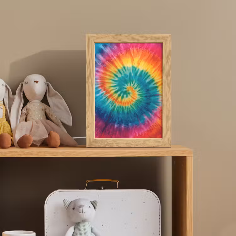 Regenboogkleuren - Tie dye - Light Box met kabel klein -sfeer2_kind